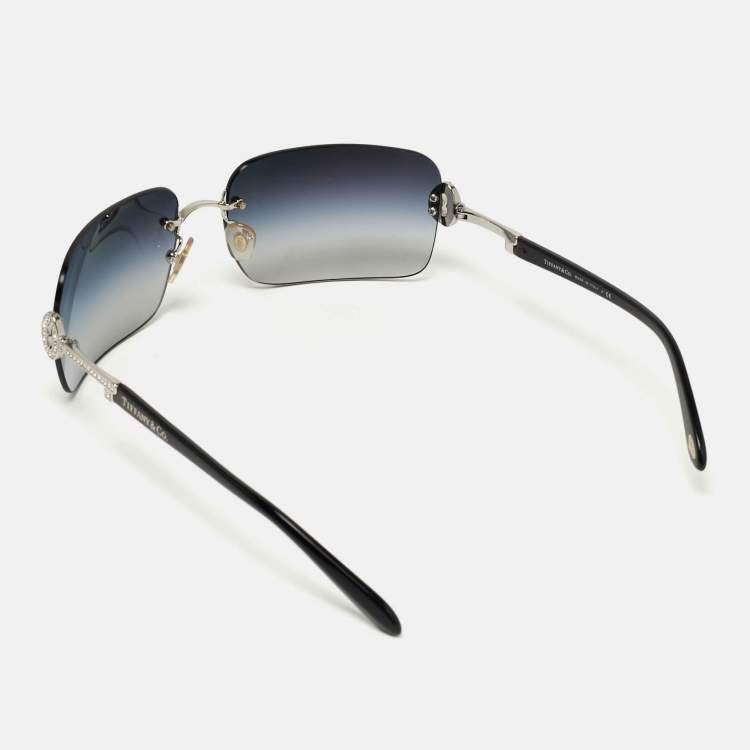 Pre Owned Tiffany & Co. Blue Gradient TF3024 B Rectangle Sunglasses