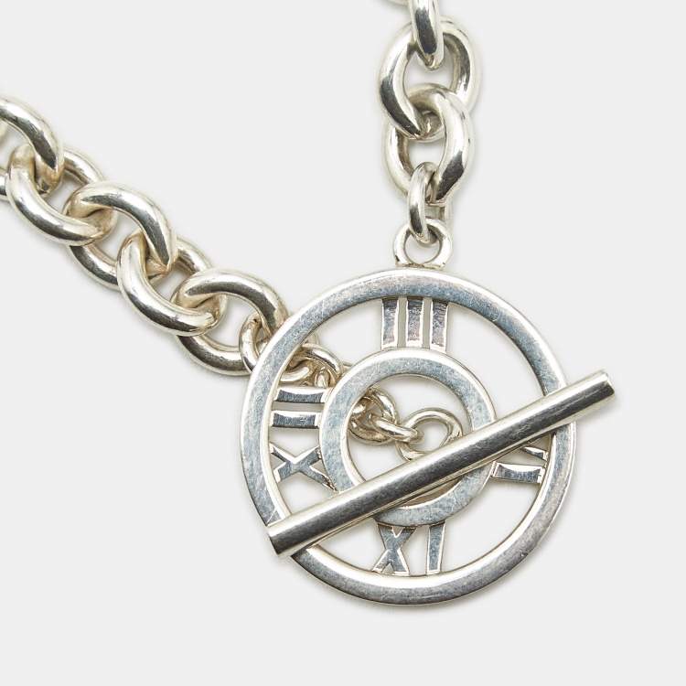 Pre Owned Tiffany & Co. Atlas Sterling Silver Toggle Chain Necklace