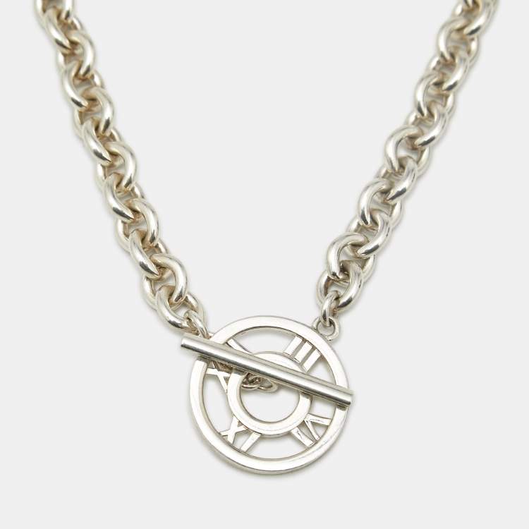 Pre Owned Tiffany & Co. Atlas Sterling Silver Toggle Chain Necklace