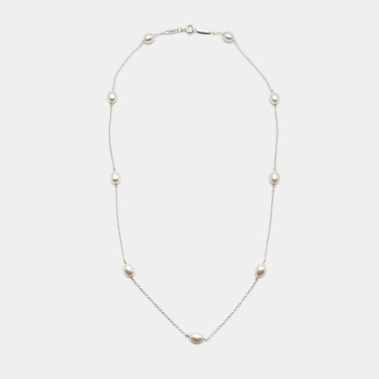 Pre Owned Tiffany & Co. Pearls by the Yard Sterling Silver Necklace