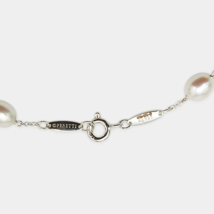 Pre Owned Tiffany & Co. Pearls by the Yard Sterling Silver Necklace