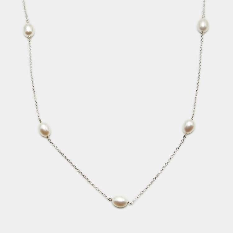 Pre Owned Tiffany & Co. Pearls by the Yard Sterling Silver Necklace