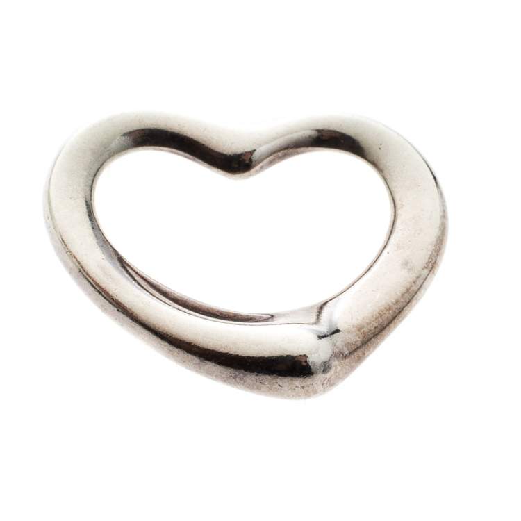Pre Owned Tiffany & Co. Elsa Peretti Open Heart Silver Pendant