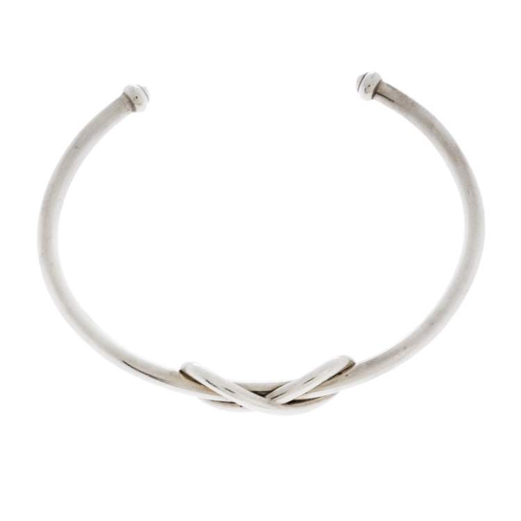 Pre Owned Tiffany & Co. Tiffany Infinity Silver Open Cuff Bracelet 
