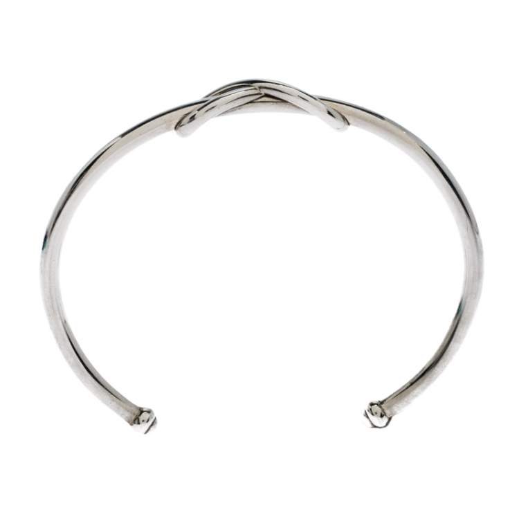 Pre Owned Tiffany & Co. Tiffany Infinity Silver Open Cuff Bracelet 