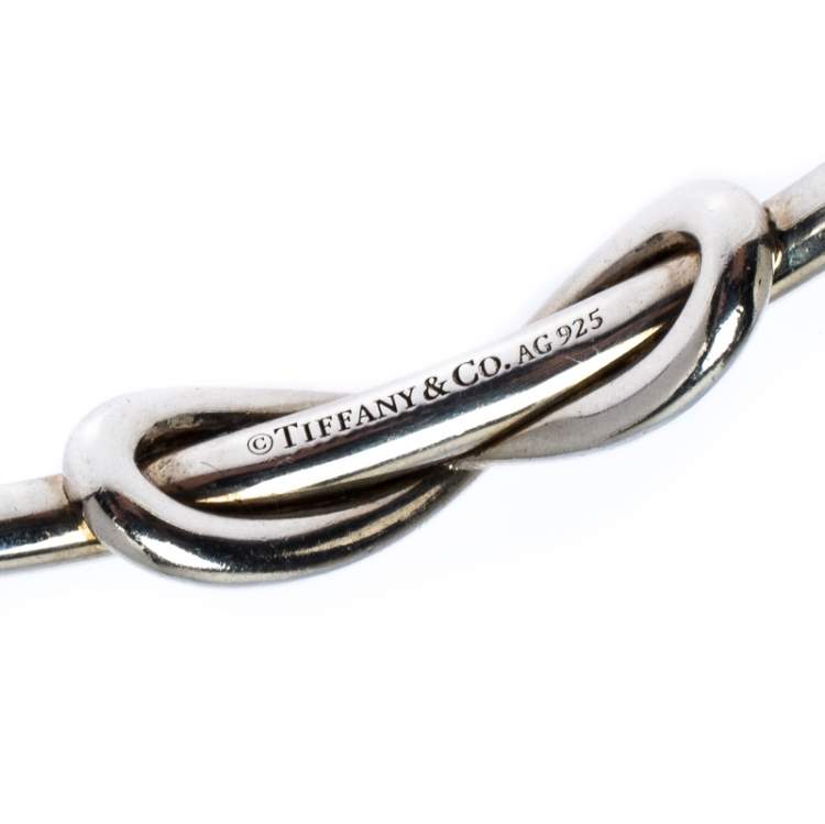 Pre Owned Tiffany & Co. Tiffany Infinity Silver Open Cuff Bracelet 
