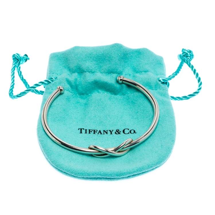 Pre Owned Tiffany & Co. Tiffany Infinity Silver Open Cuff Bracelet 