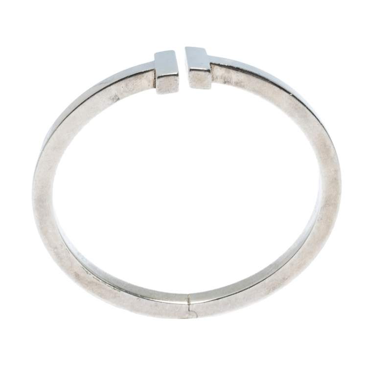 Pre Owned Tiffany & Co. Tiffany T Square Sterling Silver Bracelet