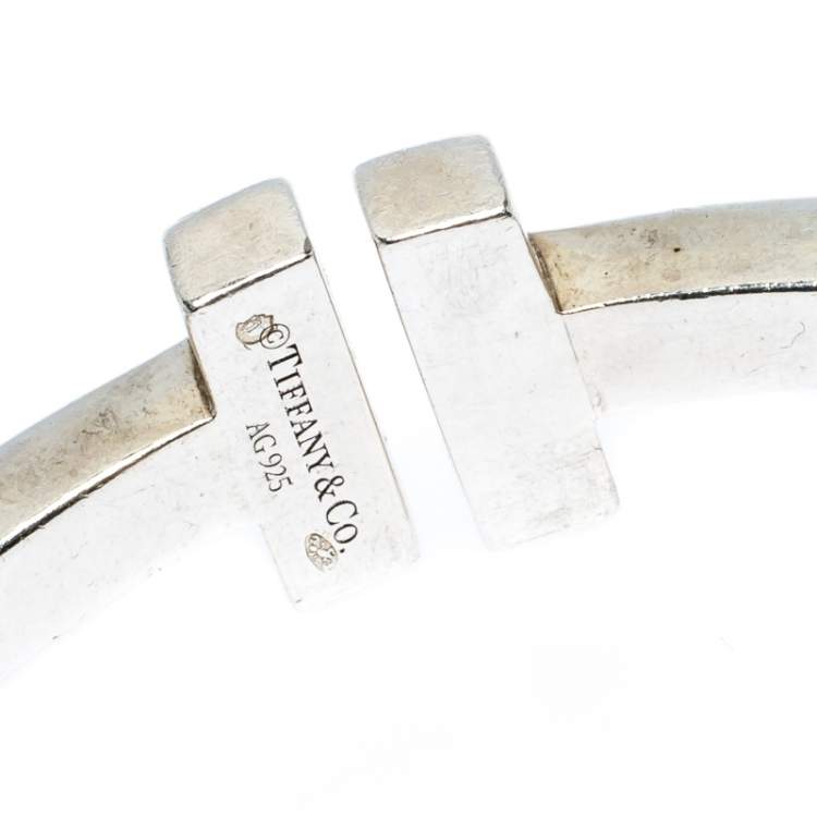 Pre Owned Tiffany & Co. Tiffany T Square Sterling Silver Bracelet