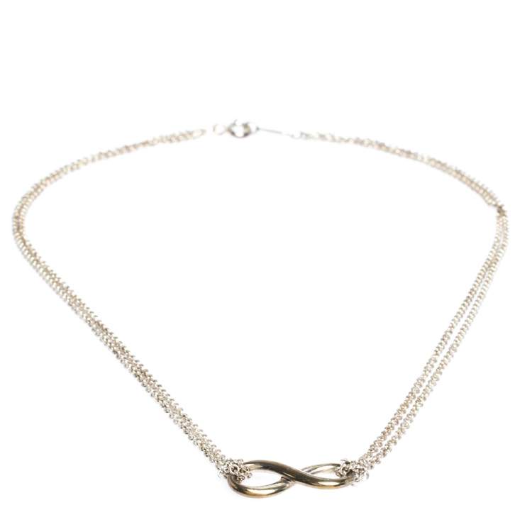 Pre Owned Tiffany & Co. Infinity Silver Necklace