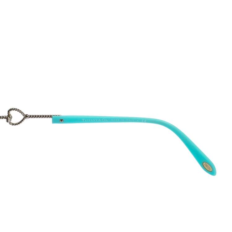 Pre Owned Tiffany & Co. Pale Gold/ Brown Gradient TF 3046 Aviator Sunglasses