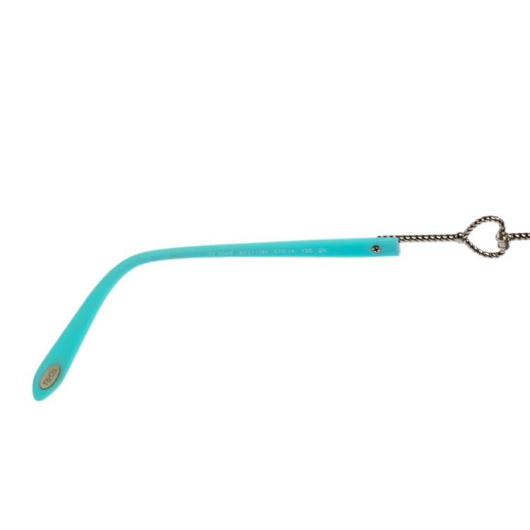 Pre Owned Tiffany & Co. Pale Gold/ Brown Gradient TF 3046 Aviator Sunglasses