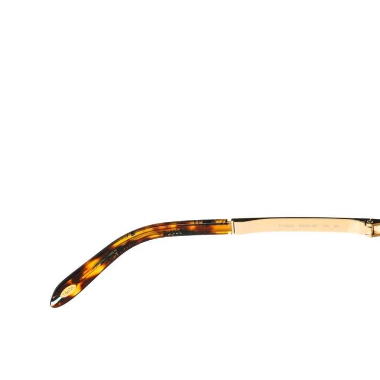 مملوكة مسبقًا Tiffany & Co. Gold & Havana/ Brown Gradient TF3035 Shield Sunglasses