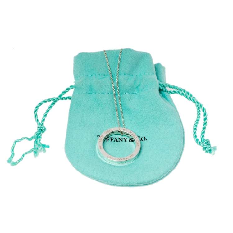 Pre Owned Tiffany & Co. Tiffany 1837 Circle Silver Pendant Necklace