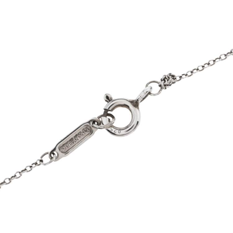 Pre Owned Tiffany & Co. 1837 Interlocking Circles Silver Pendant Necklace