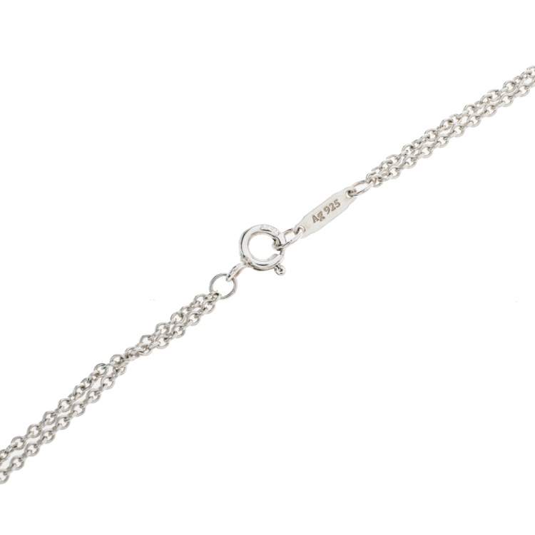 Pre Owned Tiffany & Co. Infinity Silver Double Strand Pendant Necklace 