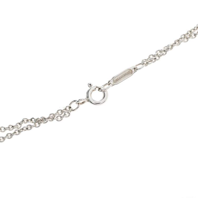 Pre Owned Tiffany & Co. Infinity Silver Double Strand Pendant Necklace 
