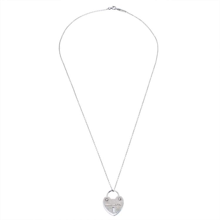 Tiffany & Co. Heart Lock Charm Silver Pendant Necklace Tiffany & Co. | TLC