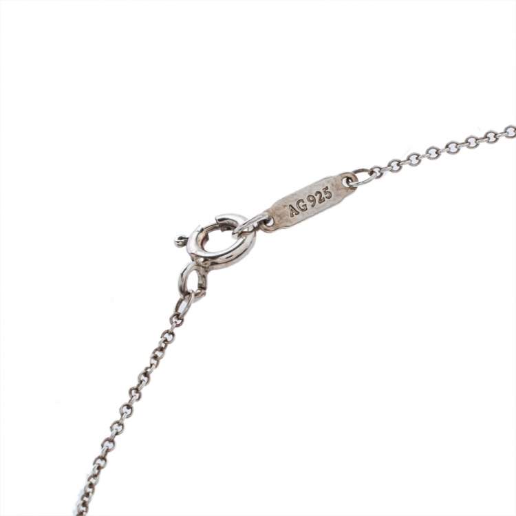 Pre Owned Tiffany & Co. Return To Tiffany Heart Tag Silver Pendant Necklace