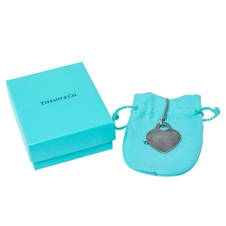 مملوكة مسبقًا Tiffany & Co. Return To Tiffany Heart Tag Silver Extra Large Pendant Necklace