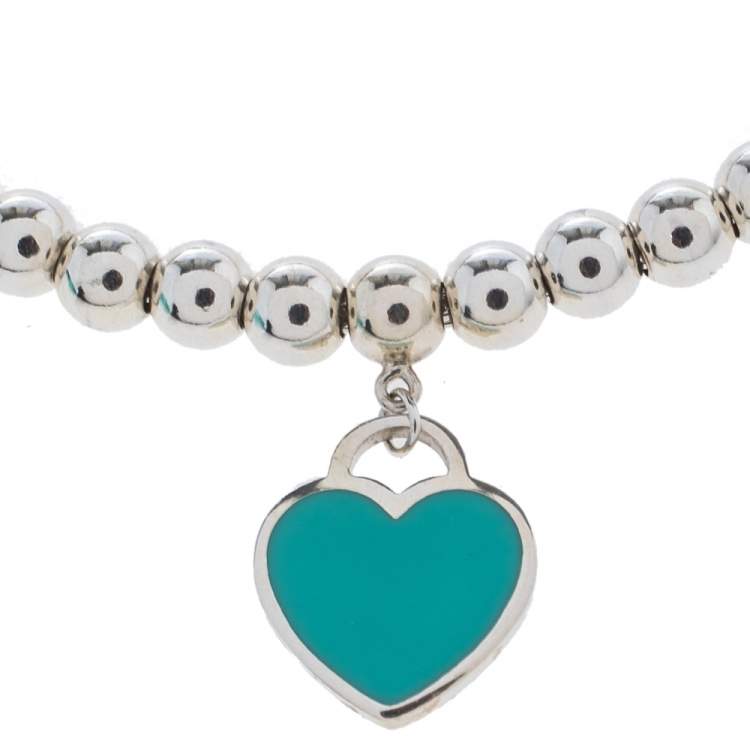 مملوكة مسبقًا Tiffany & Co. Return to Tiffany Enamel Silver Bead Bracelet   