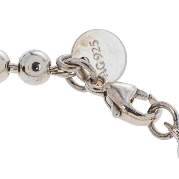 مملوكة مسبقًا Tiffany & Co. Return to Tiffany Enamel Silver Bead Bracelet   