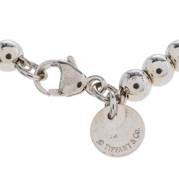 مملوكة مسبقًا Tiffany & Co. Return to Tiffany Enamel Silver Bead Bracelet   