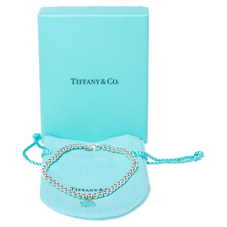 مملوكة مسبقًا Tiffany & Co. Return to Tiffany Enamel Silver Bead Bracelet   