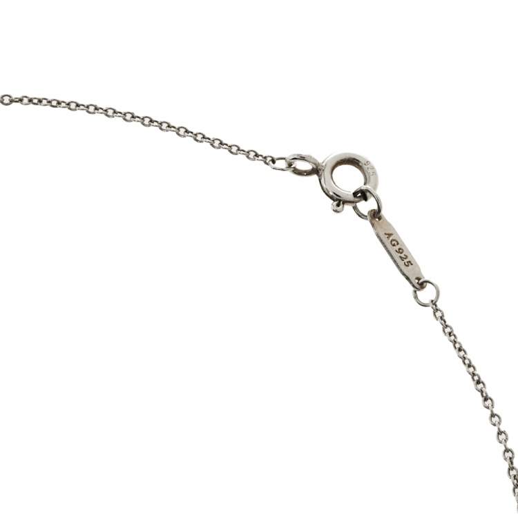 Pre Owned Tiffany & Co. Return to Tiffany Mini Double Heart Tag Pendant Chain Necklace