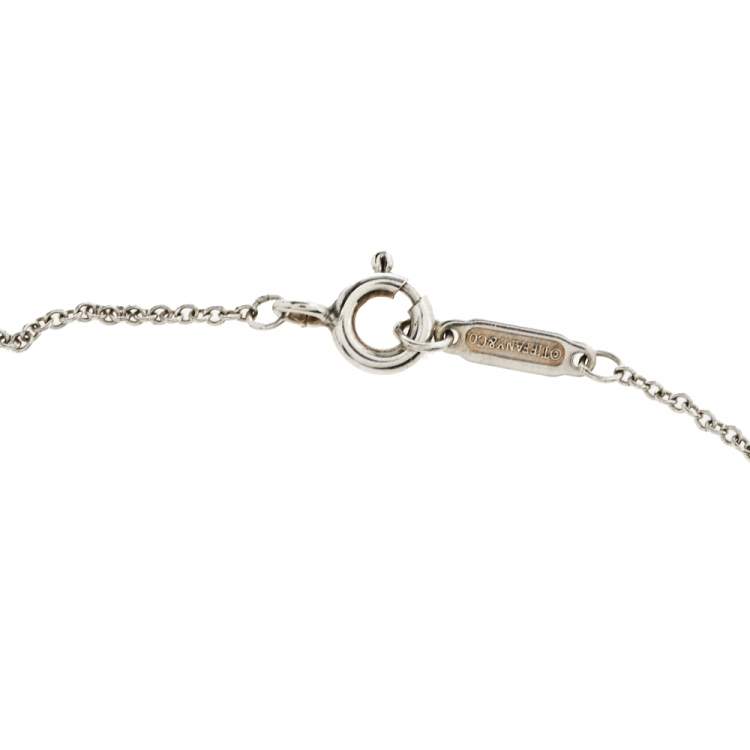 Pre Owned Tiffany & Co. Return to Tiffany Mini Double Heart Tag Pendant Chain Necklace