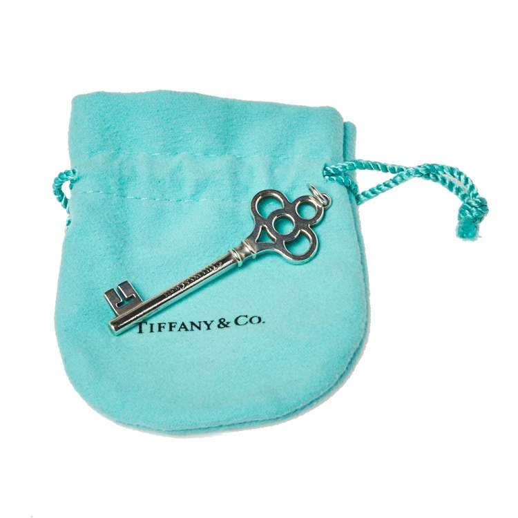 Pre Owned Tiffany & Co. Crown Key Silver Pendant