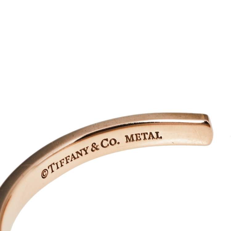 Pre Owned Tiffany & Co.Tiffany 1837 Rubedo Metal Narrow Cuff Bracelet