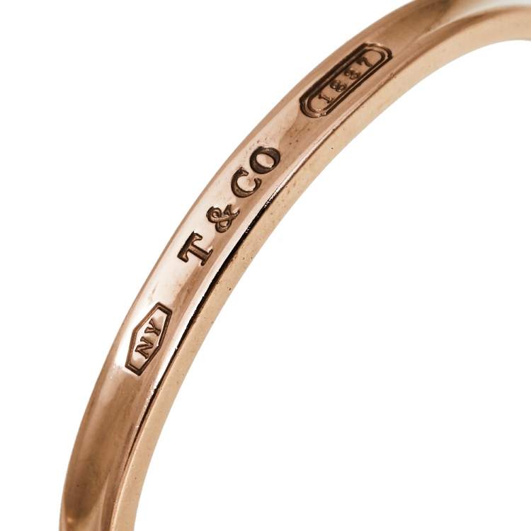 Pre Owned Tiffany & Co.Tiffany 1837 Rubedo Metal Narrow Cuff Bracelet