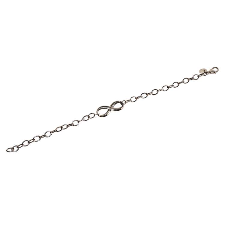 Pre Owned Tiffany & Co. Sterling Silver Infinity Bracelet 