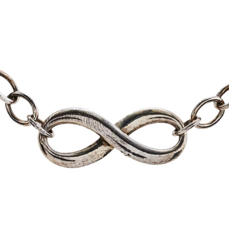 Pre Owned Tiffany & Co. Sterling Silver Infinity Bracelet 