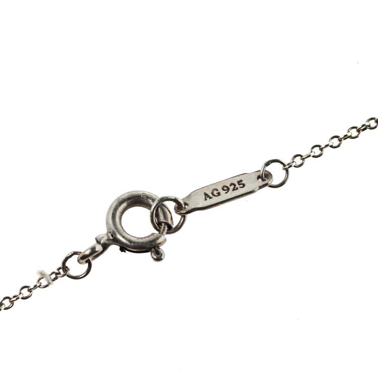 Pre Owned Tiffany & Co. Atlas Pierced Sterling Silver Pendant Necklace