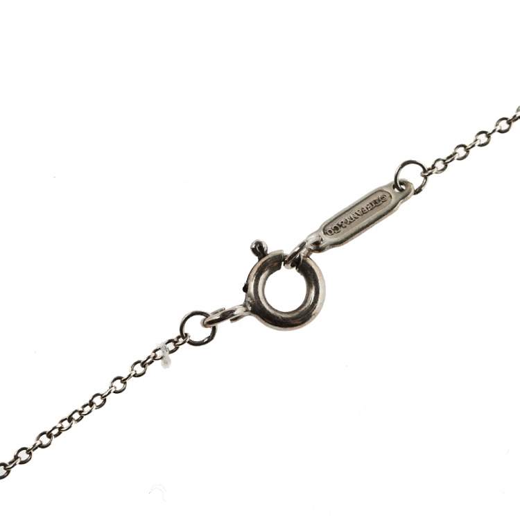 Pre Owned Tiffany & Co. Atlas Pierced Sterling Silver Pendant Necklace