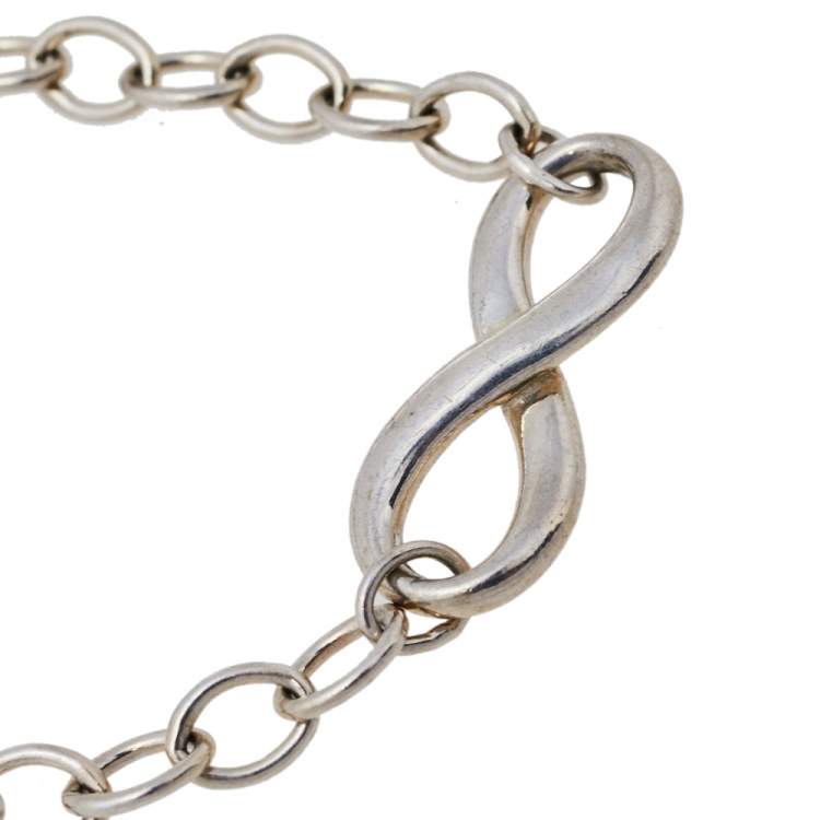 Pre Owned Tiffany & Co. Sterling Silver Infinity Bracelet