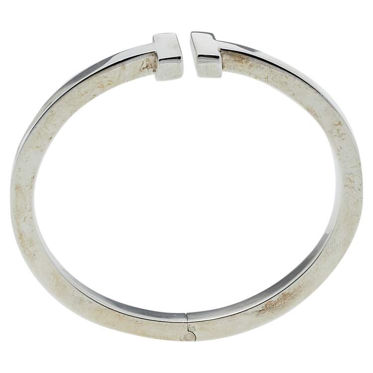 Pre Owned Tiffany & Co. T Square Sterling Silver Bracelet