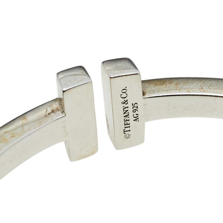 Pre Owned Tiffany & Co. T Square Sterling Silver Bracelet