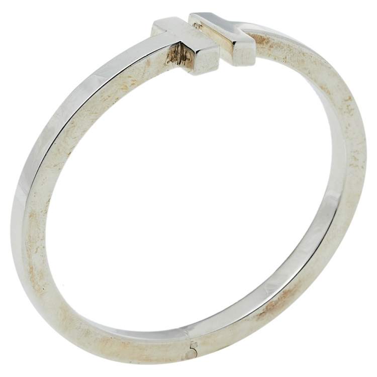 Pre Owned Tiffany & Co. T Square Sterling Silver Bracelet