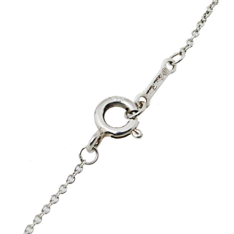 Pre Owned Tiffany & Co. Paloma Picasso Olive Leaf Heart Sterling Silver Necklace