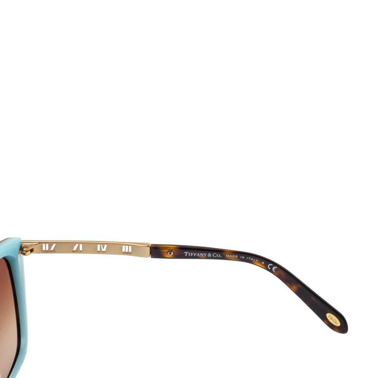 مملوكة مسبقًا Tiffany & Co. Brown /Brown Gradient TF 4094 - B Atlas Cat Eye Sunglasses