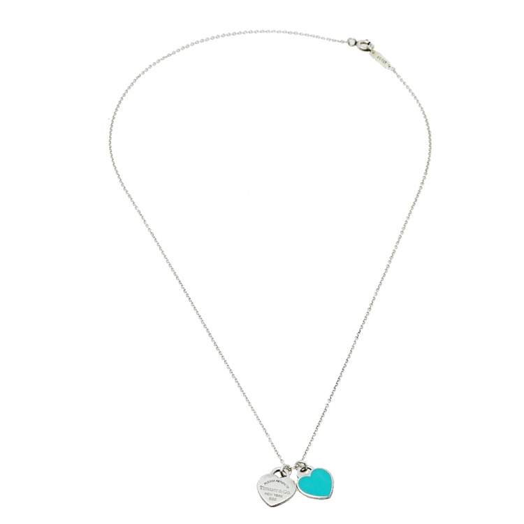 TIFFANY & CO. Return To Tiffany Sterling Silver Heart Tag Pendant Necklace