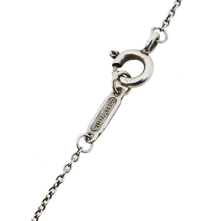 Pre Owned Tiffany & Co. Rubedo & Sterling Silver Heart Key Pendant Necklace