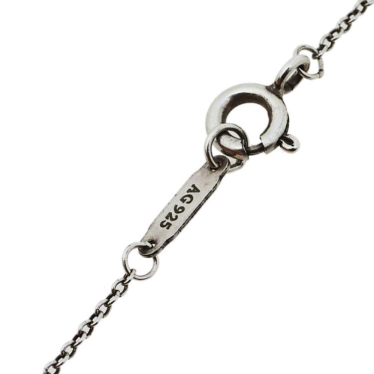 Pre Owned Tiffany & Co. Rubedo & Sterling Silver Heart Key Pendant Necklace