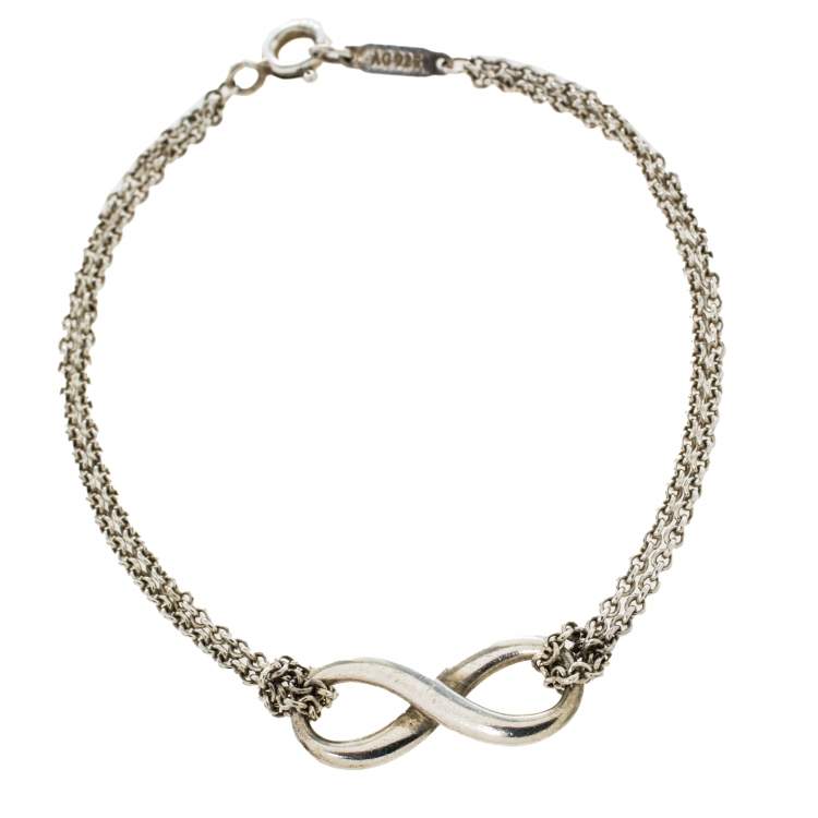 Pre Owned Tiffany & Co. Sterling Silver Infinity Bracelet