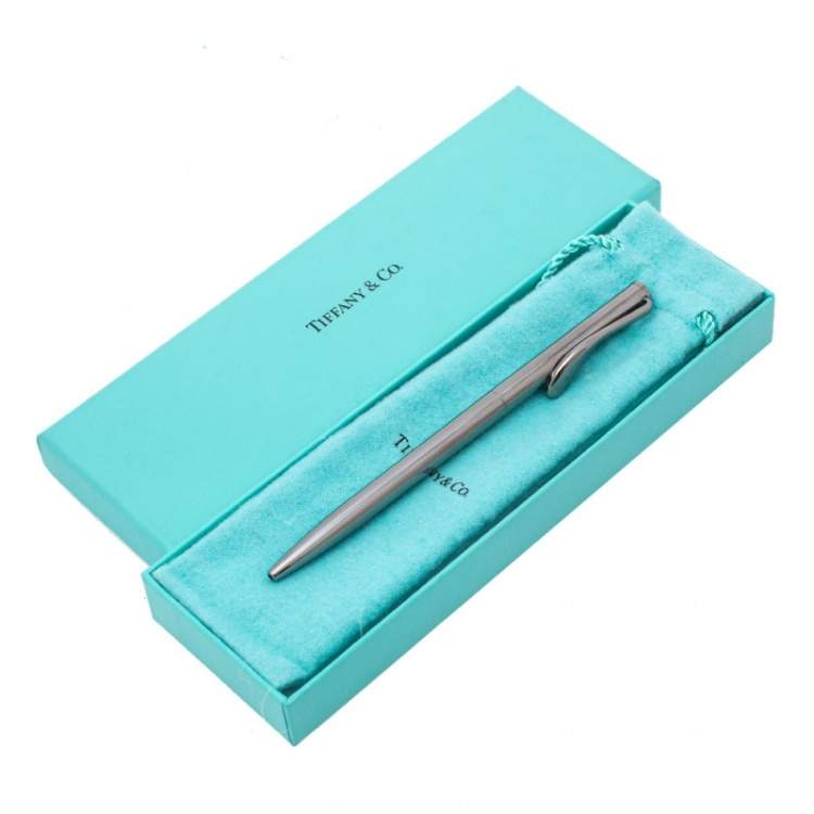 Pre Owned Tiffany & Co. Ruthenium Tone Elsa Peretti Ballpoint Pen