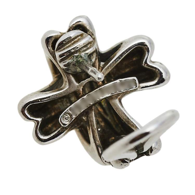 Pre Owned Tiffany &Co. Vintage X Sterling Silver Stud Earrings