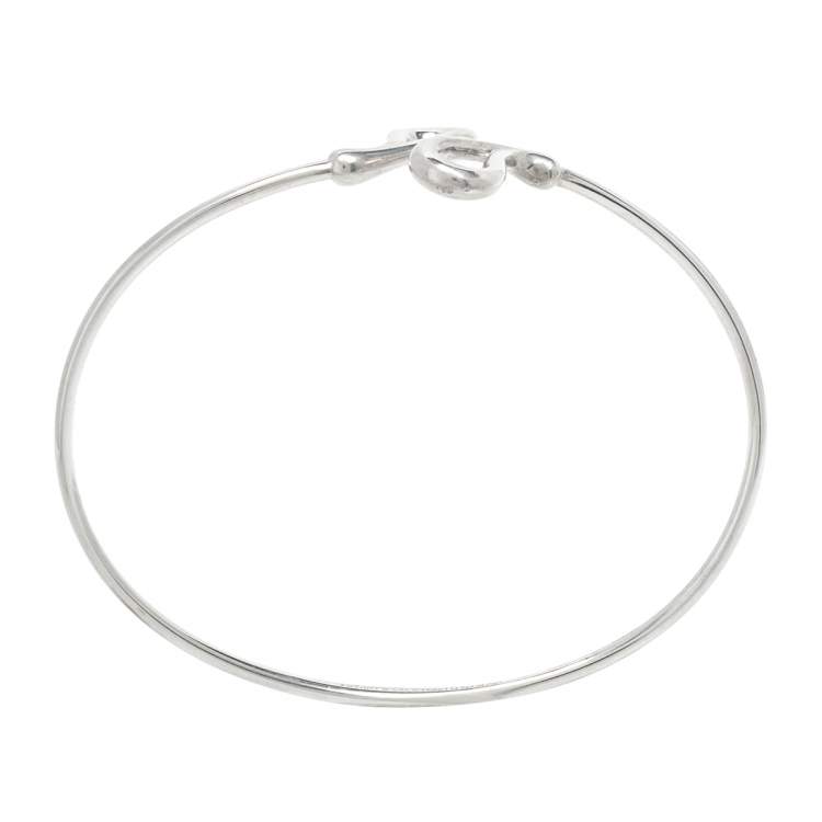 Pre Owned Tiffany & Co. Elsa Peretti Teardrop Sterling Silver Cuff Bracelet